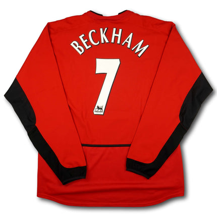 Manchester United 2002-04 Trikot heim Meistersaison (02/03) - L/S - BECKHAM #7 - 7/10 - [L]