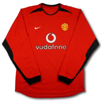 Manchester United 2002-04 Trikot heim Meistersaison (02/03) - L/S - BECKHAM #7 - 7/10 - [L]