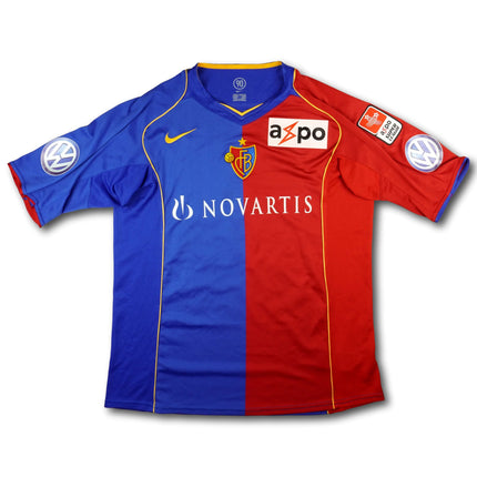 FC Basel 2005-06 home shirt signed by the team - Berner #24 - 8/10 - [L]