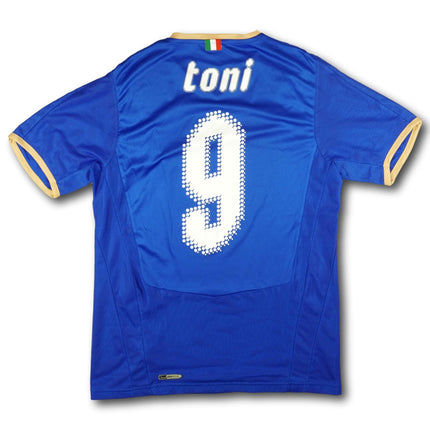 Italy 2008 home shirt - TONI #9 - 8/10 - [S]