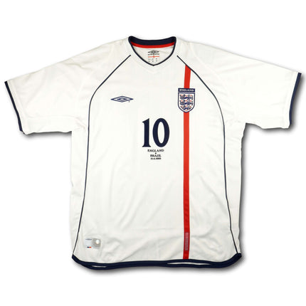 England 2002 home shirt - OWEN #10 - 8/10 - [XL]