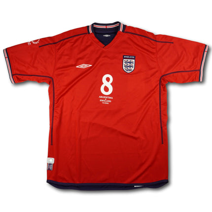 England 2002 away shirt - SCHOLES #8 - 9/10 - [XL]