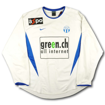 FC Zürich 2002-05 home shirt cup winners (2004-05) signed by the team - L/S - KELLER #8 - 6/10 - [XL]