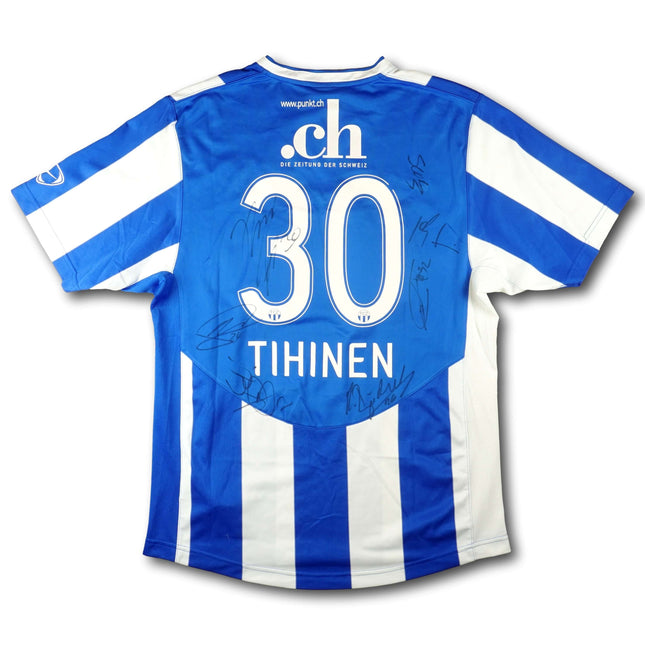 FC Zürich 2007-09 home shirt title-winning season (08/09) signed by the team - TIHINEN #30 - 8/10 - [M]