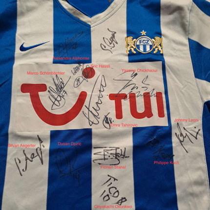 FC Zürich 2007-09 home shirt title-winning season (08/09) signed by the team - TIHINEN #30 - 8/10 - [M]