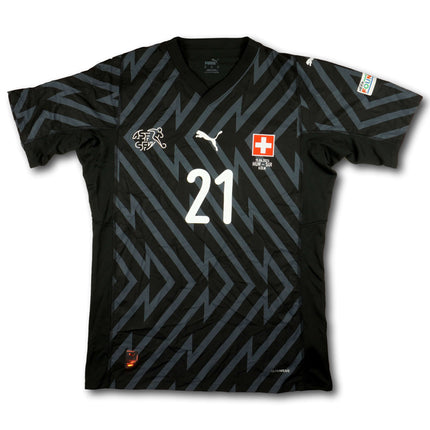 Switzerland 2024 goalkeeper shirt Player Issue signed - KOBEL #21 - 9/10 - [XL]