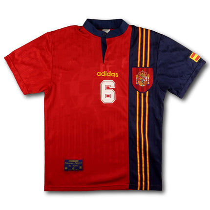 Spanien 1996 Trikot heim - HIERRO #6 - 7/10 - [M]