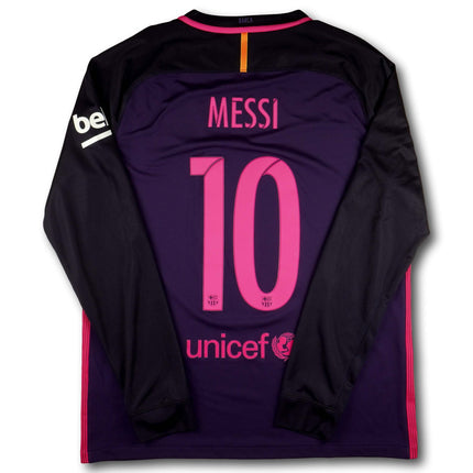 FC Barcelona 2016-17 Trikot auswärts Copa del Rey-Sieger - L/S - MESSI #10 - 9/10 - [L]