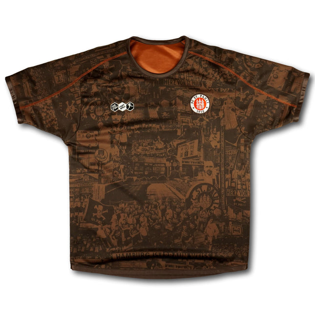 FC St. Pauli 2010-11 Trikot heim 100 Jahre Jubiläum & REVERSIBLE - 9/10 - [L]