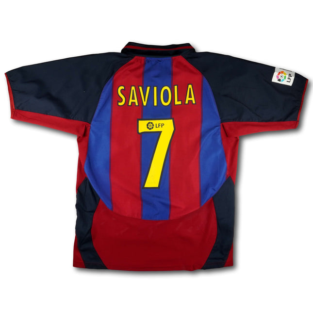 FC Barcelona 2003-04 Trikot heim - SAVIOLA #7 - 7/10 - [M]