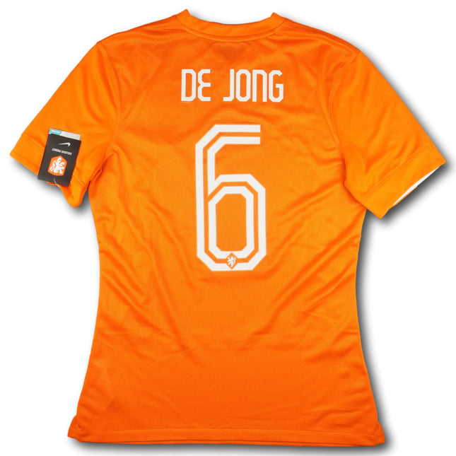 Niederlande 2014 Trikot heim Player Specs BNWT - DE JONG #6 - 10/10 - [M]