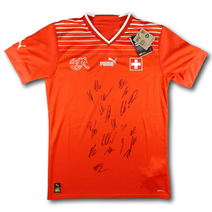 Schweiz 2022 Trikot heim signiert vom Team - 9/10 - [S]