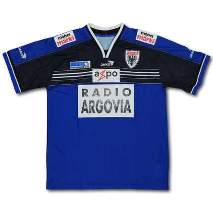 FC Aarau 2001-02 heim L OKPALA #9 vintage Jako