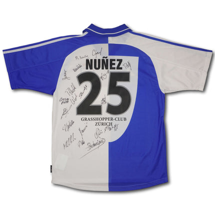 GC Zürich 2001-02 heim M Nuñez #25 signiert vintage adidas