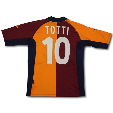AS Roma 2001-02 heim L TOTTI #10 vintage Kappa