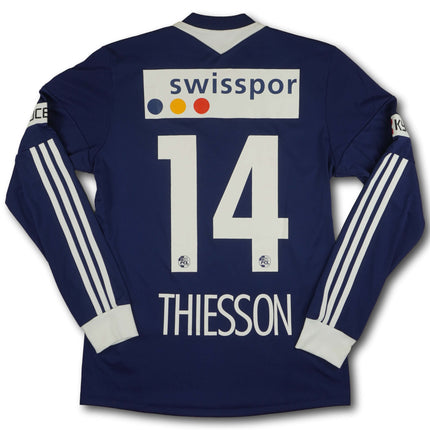 FC Luzern 2014-15 Trikot heim Match Prepared signiert vom Team - L/S - Thiesson #14 - 8/10 - [S]
