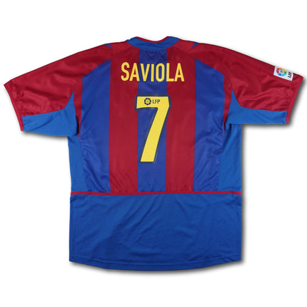 FC Barcelona 2002-03 Trikot heim - SAVIOLA #7 - 7/10 - [XL]