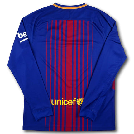 FC Barcelona 2017-18 Trikot heim Meistersaison - L/S - 9/10 - [M]