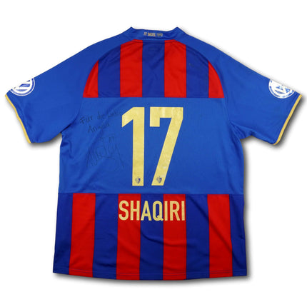 FC Basel 2008-10 Trikot heim Meistersaison signiert - SHAQIRI #17 - 6/10 - [XL]