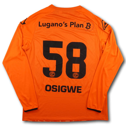 FC Lugano 2021-22 Trikot torhüter Match Issued Cupfinal 15.05.22 - Cupsieger - OSIGWE #58 - 9/10 - [L]