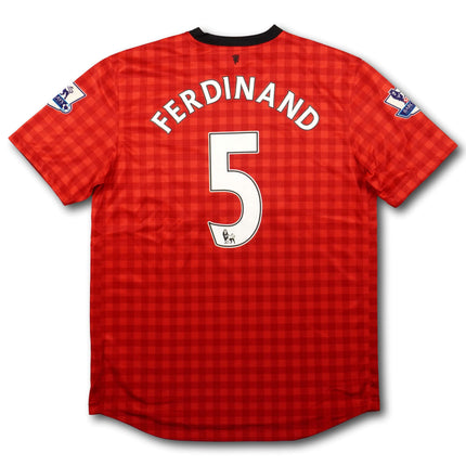 Manchester United 2012-13 Trikot heim Meistersaison - FERDINAND #5 - 8/10 - [L]
