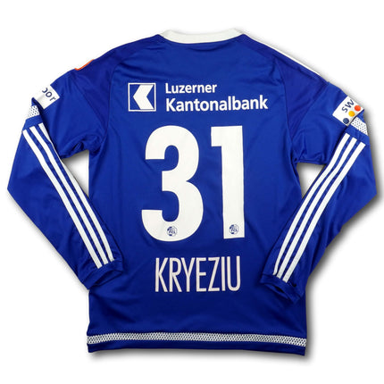 FC Luzern 2015-16 Trikot heim - L/S - KRYEZIU #31 - 5/10 - [S]