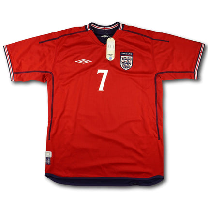 England 2002 Trikot auswärts BNWT - Reversible - BECKHAM #7 - 8/10 - [L]