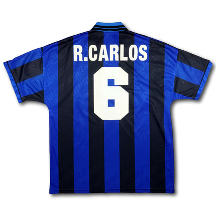 Inter Mailand 1995-96 Trikot heim - R. CARLOS #6 - 5/10 - [XL]