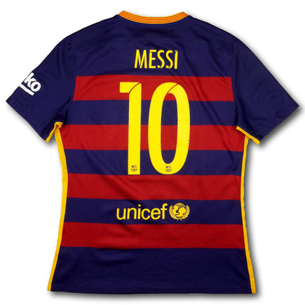FC Barcelona 2015-16 Trikot heim Damen-Schnitt / Double-Sieger - MESSI #10 - 5/10 - [L]