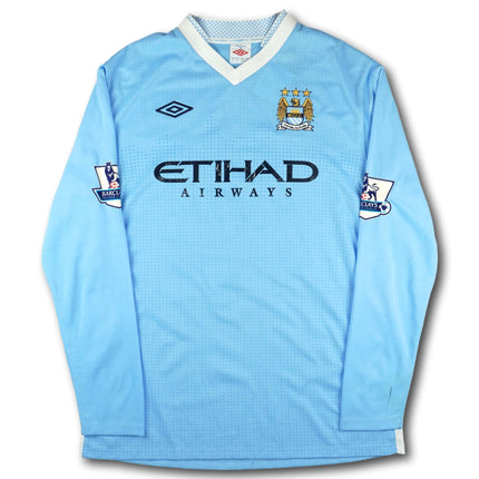 Manchester City 2011-12 Trikot heim Meistersaison signiert mit COA - L/S - BALOTELLI #45 - 7/10 - [L]
