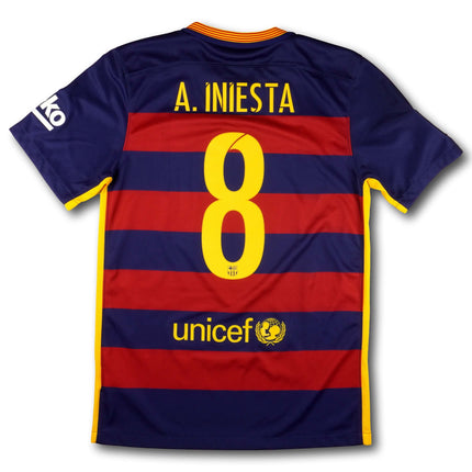 FC Barcelona 2015-16 Trikot heim Double-Sieger - A.INIESTA #8 - 9/10 - [S]