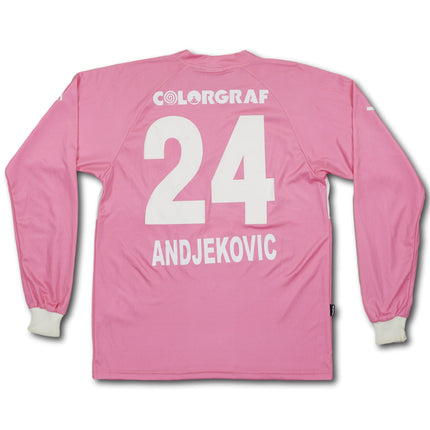 AC Bellinzona 2007 heim XL ANDJEKOVIC #24 signiert matchworn Errea