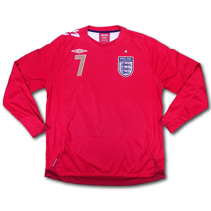 Trikot England - #7 Beckham - 2006/2008 - XL - Umbro - Abbildung Rückseite